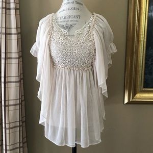 Anthropologie Katherine Blouse New size 6 Ivory